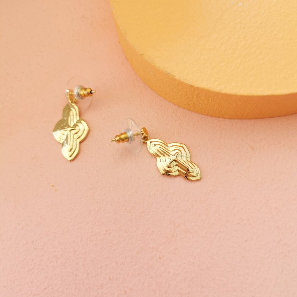 Kendra Scott - Abbie Gold Metal Drop Earrings - NEW - Picture 4 of 4